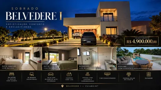 Casa de Condomínio com 1 Quarto à venda, 363m² no Condomínio Belvedere, Cuiabá
