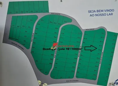 Lote/Terreno à venda, 1000m² no Residencial Doutor Raul Coury, Rio das Pedras