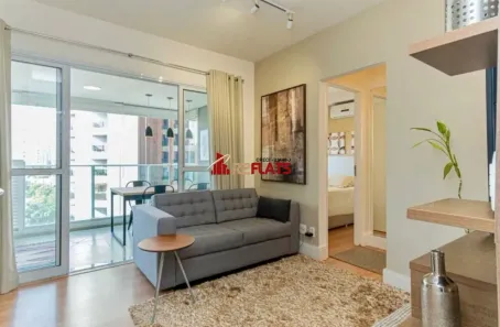 Flat com 1 Quarto para alugar, 42m² no Cidade Monções, São Paulo