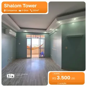 Apartamento com 3 Quartos para alugar, 120m² no Compensa, Manaus