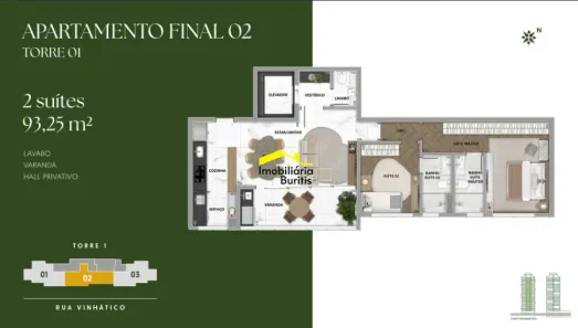 Apartamento com 2 Quartos à venda, 93m² no Vale do Sereno, Nova Lima
