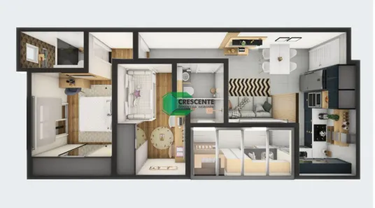 Apartamento com 2 Quartos à venda, 49m² no Jardim Santo Alberto, Santo André