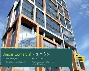 Imóvel Comercial para alugar, 2172m² no Itaim Bibi, São Paulo