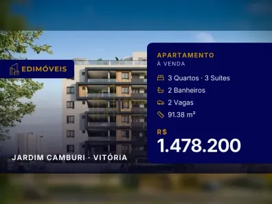 Apartamento com 3 Quartos à venda, 91m² no Jardim Camburi, Vitória