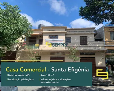 Imóvel Comercial para alugar, 112m² no Santa Efigênia, Belo Horizonte