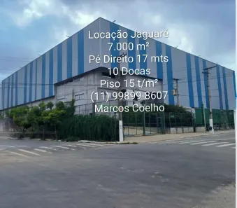 Galpão/Depósito/Armazém para alugar, 7000m² no Jaguaré, São Paulo