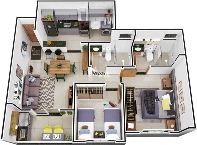 Apartamento com 2 Quartos à venda, 65m² no Bandeirantes, Juiz de Fora