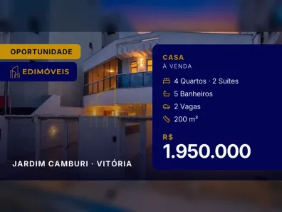 Casa com 4 Quartos à venda, 200m² no Jardim Camburi, Vitória