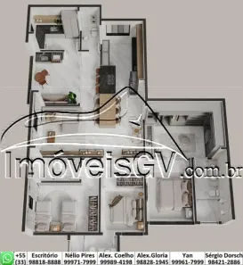 Apartamento com 2 Quartos à venda, 63m² no Morada do Acampamento, Governador Valadares