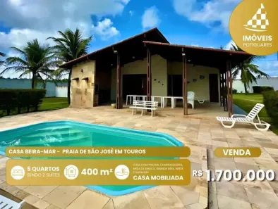 Fazenda/Sítio com 5 Quartos à venda, 400m² no praia de são josé, Touros