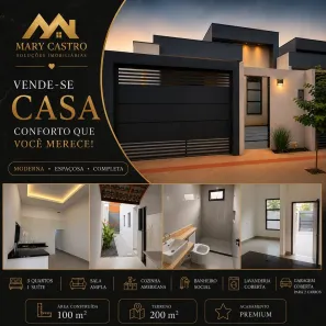 Casa com 3 Quartos à venda, 100m² no Parque Ohara, Cuiabá