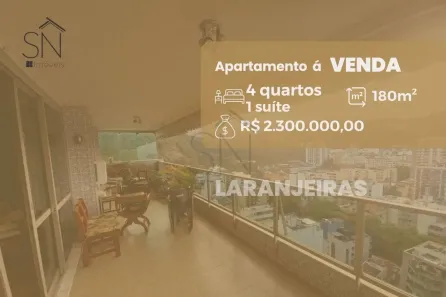 Apartamento com 4 Quartos à venda, 180m² no Laranjeiras, Rio de Janeiro