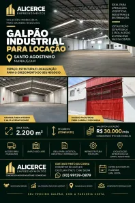 Galpão/Depósito/Armazém para alugar, 2200m² no Santo Agostinho, Manaus