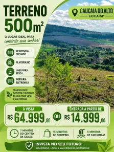 Lote/Terreno à venda, 500m² no dos Mendes (Caucaia do Alto), Cotia