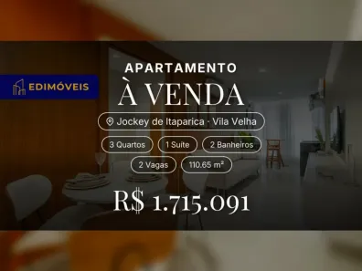 Apartamento com 3 Quartos à venda, 110m² no Jockey de Itaparica, Vila Velha