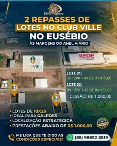 Lote/Terreno à venda, 250m² no Tamatanduba, Eusébio