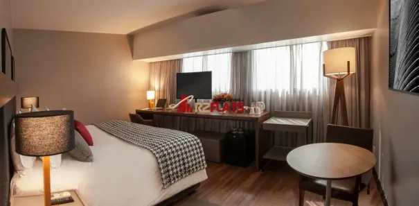 Flat com 1 Quarto para alugar, 29m² no Cidade Monções, São Paulo