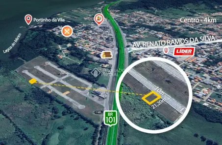 Lote/Terreno à venda, 212m² no Ibiraquera, Imbituba