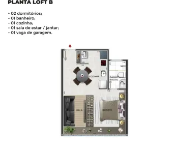 Apartamento com 1 Quarto à venda, 37m² no Vila Bosque, Maringá