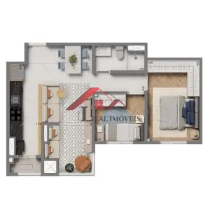 Apartamento com 2 Quartos à venda, 52m² no Jardim, Santo André