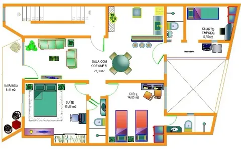Apartamento com 2 Quartos para alugar, 80m² no Pitangueiras, Lauro de Freitas