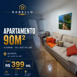 Apartamento com 4 Quartos à venda, 90m² no Jaguaré, São Paulo
