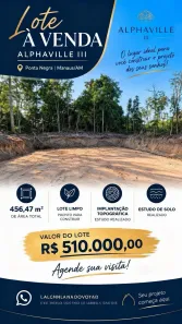 Lote/Terreno à venda, 456m² no Ponta Negra, Manaus