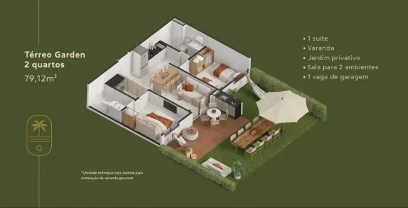 Apartamento com 2 Quartos à venda, 79m² no , Tamandaré
