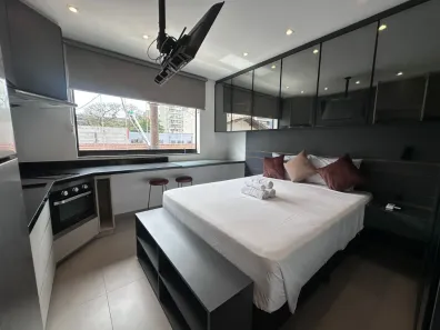 Apartamento com 1 Quarto para alugar, 27m² no Indianópolis, São Paulo
