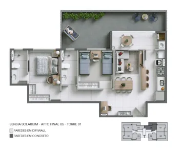 Apartamento com 1 Quarto à venda, 597m² no Cabral, Contagem