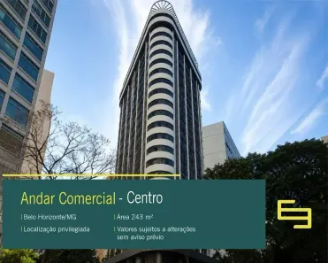 Imóvel Comercial para alugar, 243m² no Centro, Belo Horizonte
