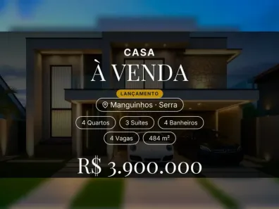 Casa com 4 Quartos à venda, 484m² no Manguinhos, Serra