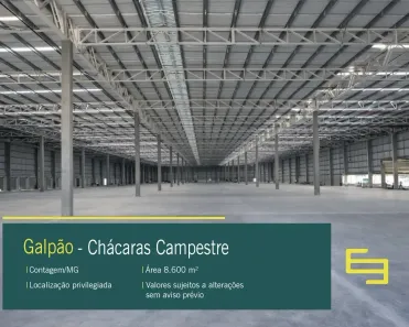 Galpão/Depósito/Armazém para alugar, 8600m² no Chácaras Campestre, Contagem