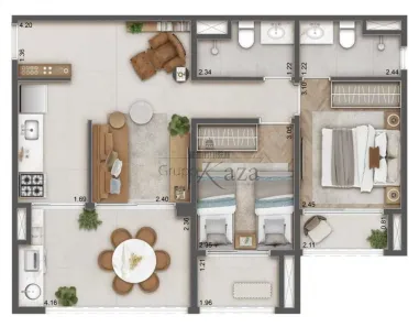 Apartamento com 2 Quartos à venda, 61m² no Jardim das Acácias, São Paulo