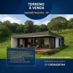 Lote/Terreno à venda, 1200m² no Centro, Nazaré Paulista