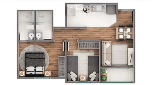 Apartamento com 2 Quartos à venda, 51m² no Parque Residencial Flamboyant, São José dos Campos