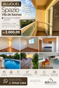 Apartamento com 2 Quartos para alugar, 52m² no Morada de Laranjeiras, Serra