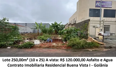 Lote/Terreno à venda, 250m² no Residencial Buena Vista I, Goiânia