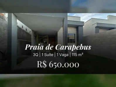 Casa com 3 Quartos à venda, 115m² no Praia de Carapebus, Serra