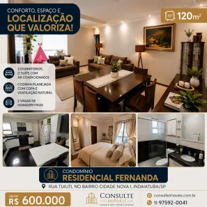 Apartamento com 3 Quartos à venda, 120m² no Cidade Nova, Indaiatuba
