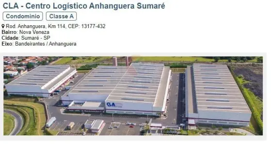 Galpão/Depósito/Armazém para alugar, 1500m² no Jardim Santa Maria (Nova Veneza), Sumaré