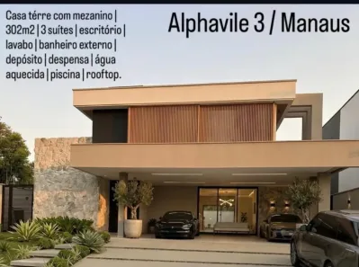 Casa de Condomínio com 3 Quartos à venda, 302m² no Ponta Negra, Manaus