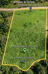 Lote/Terreno à venda, 23654m² no Centro, Jaguaripe