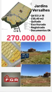 Lote/Terreno à venda, 230m² no Jardins Versalhes, Aparecida de Goiânia