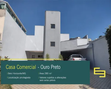 Imóvel Comercial para alugar, 280m² no Ouro Preto, Belo Horizonte