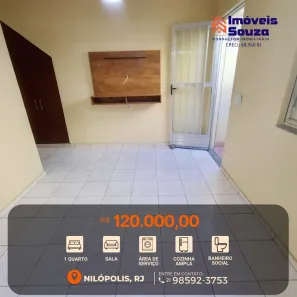 Casa com 1 Quarto à venda, 50m² no Centro, Nilópolis