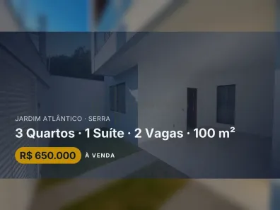 Casa com 3 Quartos à venda, 100m² no Jardim Atlântico, Serra