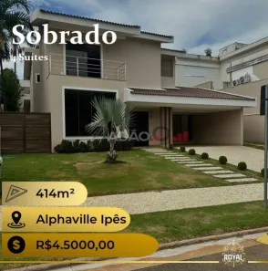 Casa de Condomínio com 4 Quartos à venda, 414m² no Residencial Alphaville Flamboyant, Goiânia