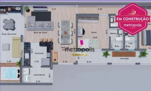 Apartamento com 2 Quartos à venda, 120m² no Olímpico, São Caetano do Sul