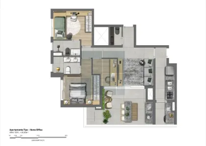 Apartamento com 2 Quartos à venda, 87m² no Jardim Vera Cruz, São Paulo